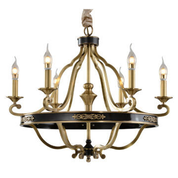 Đèn Chùm Đồng Kiểu Tân Cổ Điển Venus 100339-06 6 tay bóng nến