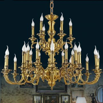Đèn chùm đồng nến cổ điển 30 Bóng Venus 1101/30
