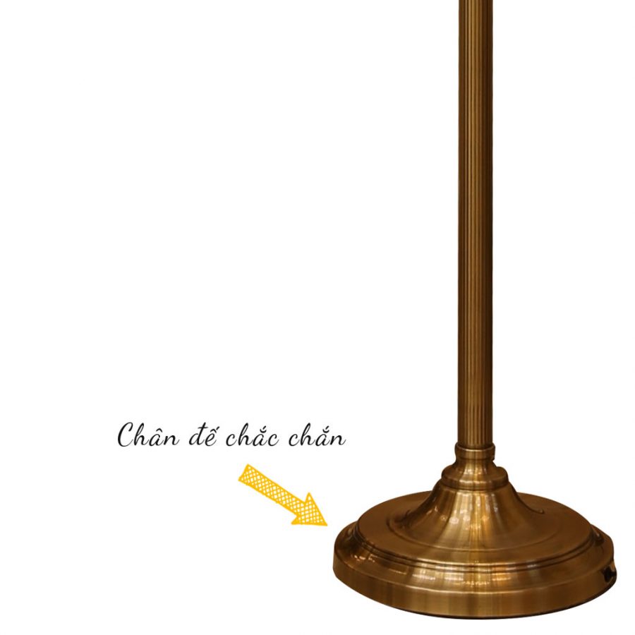 Đèn cây đứng góc sofa cao 1.68m thân giả đồng Venus LD616/1