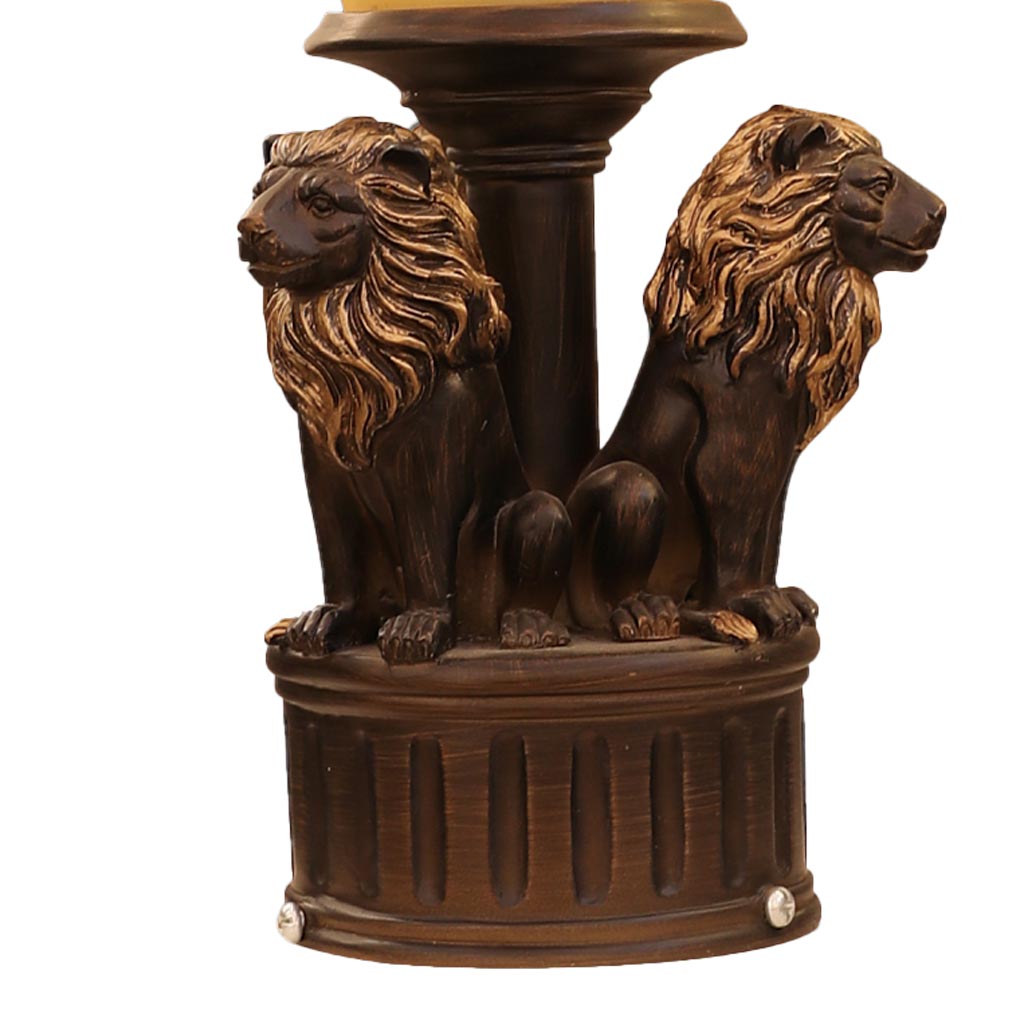 Đèn trụ gắn cổng ngoài trời con sư tử chao thủy tinh Venus VROG1102 Đèn trụ gắn cổng ngoài trời con sư tử chao thủy tinh Venus VROG1102