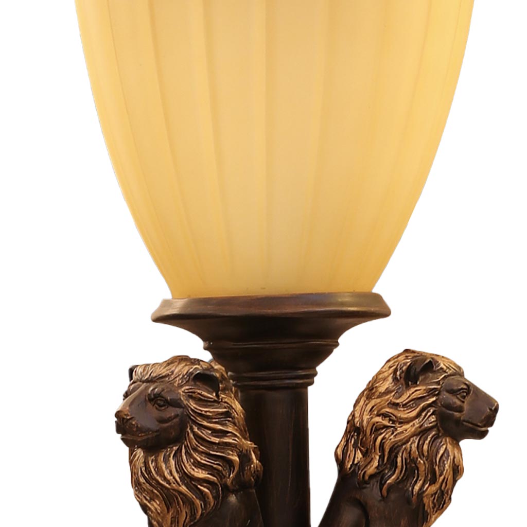 Đèn trụ gắn cổng ngoài trời con sư tử chao thủy tinh Venus VROG1102 Đèn trụ gắn cổng ngoài trời con sư tử chao thủy tinh Venus VROG1102