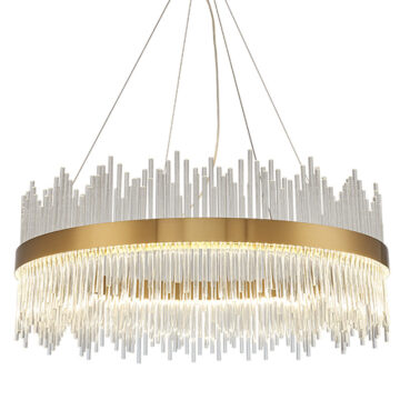 đèn chùm vòng pha lê hiện đại