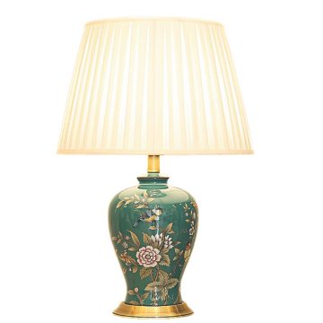 Đèn bàn chụp vải thân gốm VENUS KT7027