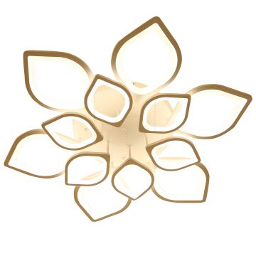 Đèn ốp trần LED mâm tròn 85cm hoa sen 12 cánh Venus 1269/6+6 (120W)