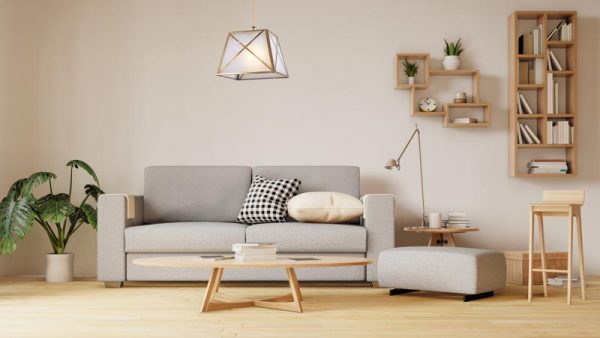 Đèn thả trần phòng khách nhỏ bằng đồng khối hình vuông Venus 100047-01 1 Bóng