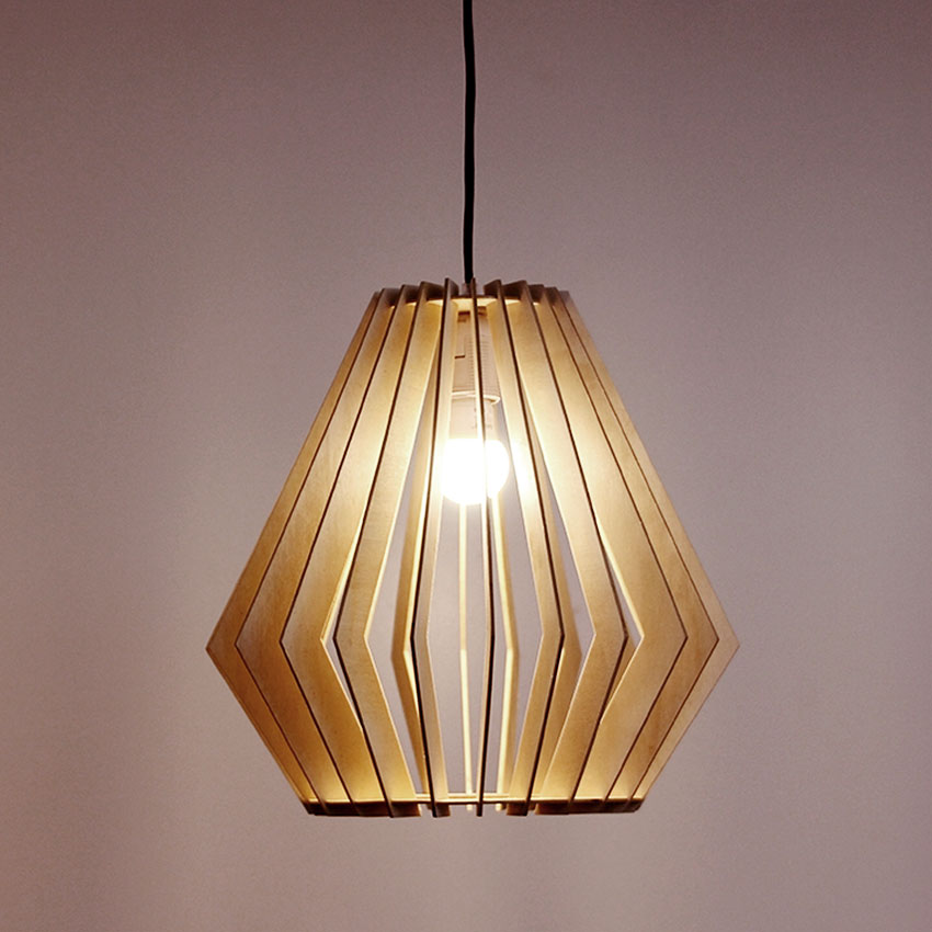 đèn thả gỗ tự nhiên