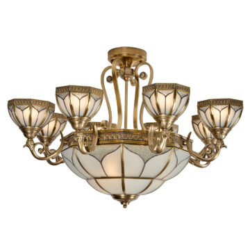 Đèn Chùm Đồng Kiểu Hoàng Gia Châu Âu Venus 200334-8+4 12 tay bóng nến