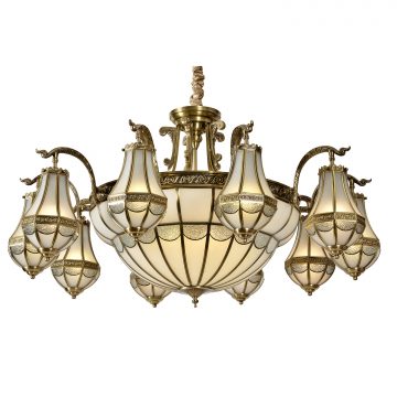 Đèn Chùm Đồng Cao Cấp Venus 200358-10+5 15 tay bóng nến