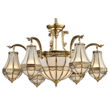 Đèn Chùm Đồng Kiểu Hoàng Gia Châu Âu Venus 200358-6+3 9 tay bóng nến