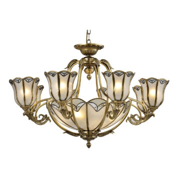 Đèn Chùm Đồng Kiểu Hoàng Gia Châu Âu Venus 200368-8+4 12 tay bóng nến