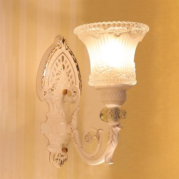 Đèn vách tường LED cổ điển thân gốm chao thủy tinh Venus VIR614/1