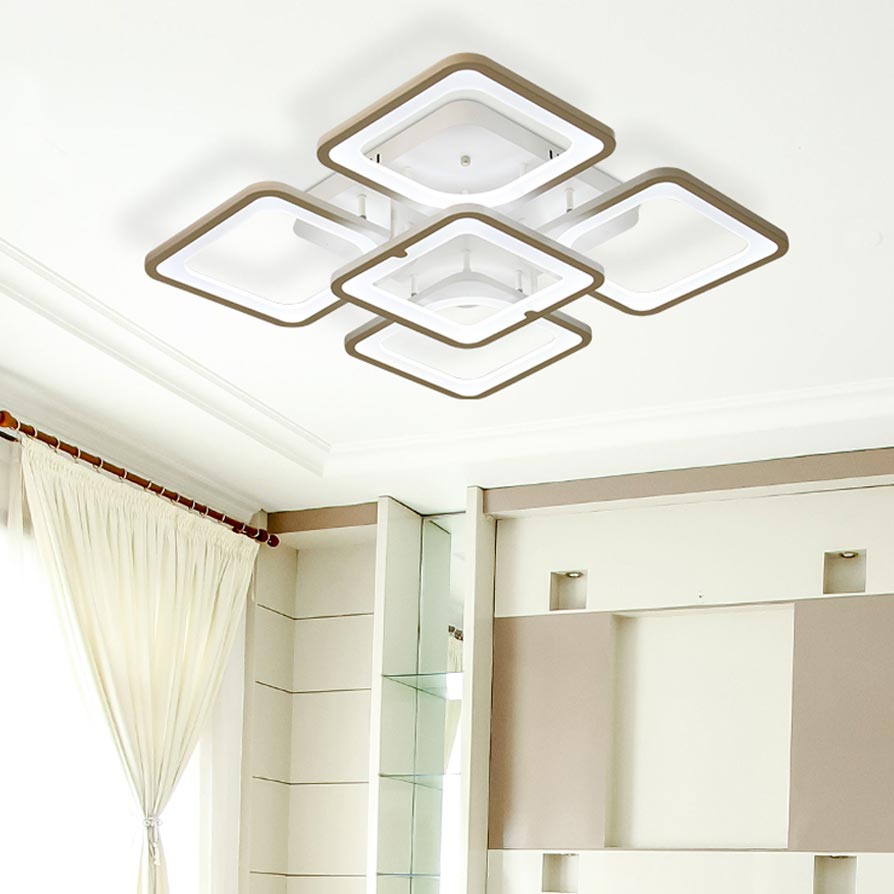 Đèn ốp trần LED 5 ô vuông mâm 550x550 Venus KD6820 Đèn ốp trần LED 5 ô vuông mâm 550x550 Venus KD6820