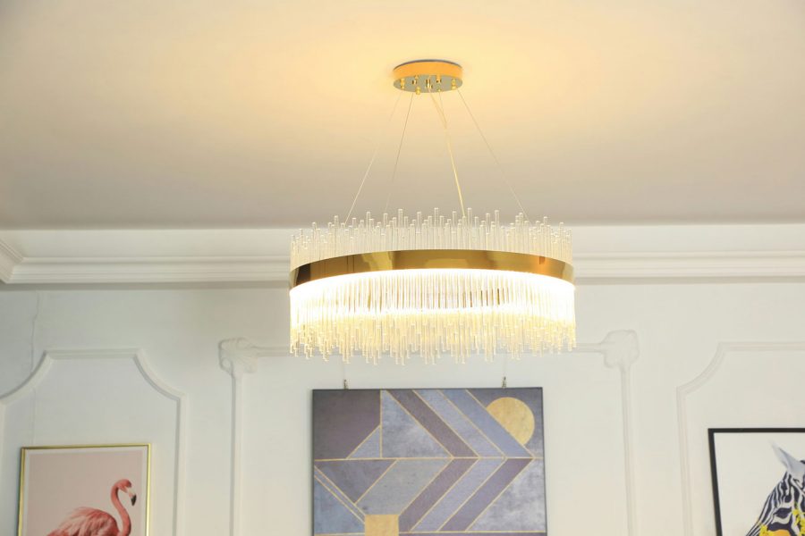 đèn chùm pha lê hiện đại