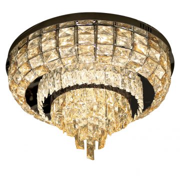 Đèn ốp trần pha lê đổi màu mâm hoa tròn 600mm Venus VRF841