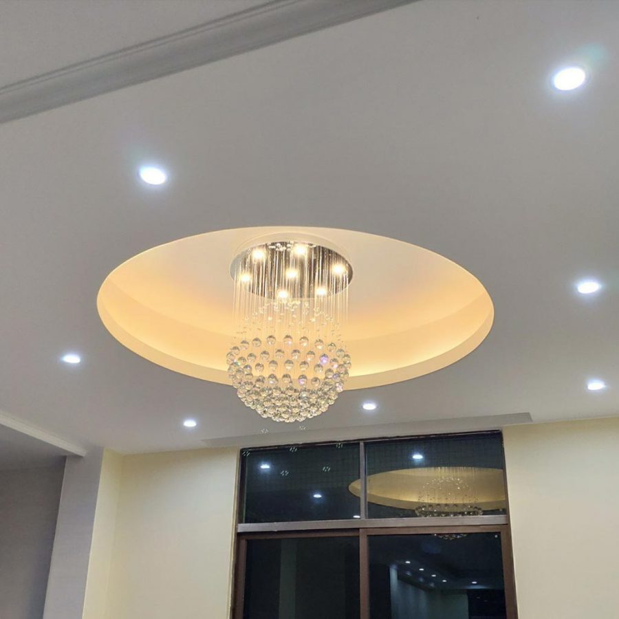 Đèn thả trần trang trí chùm giọt nước pha lê hình quả cầu cao cấp Venus