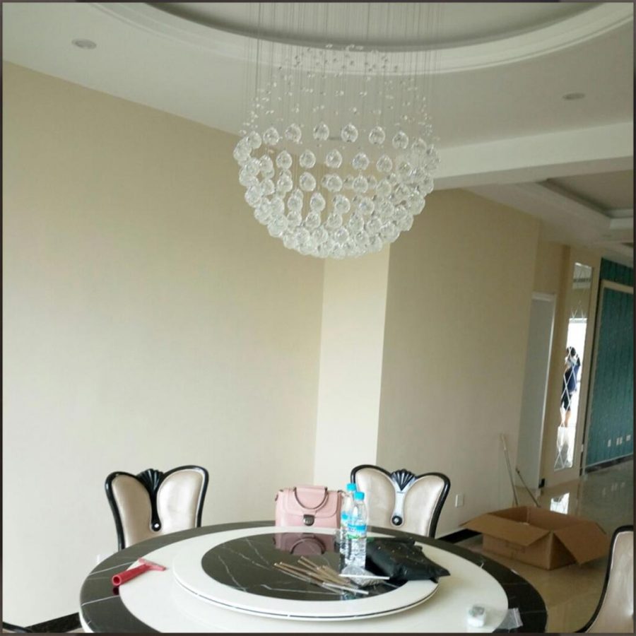 Đèn thả trần chùm giọt nước pha lê hình quả cầu cao cấp Venus