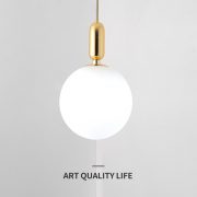 Đèn thả đơn Ống kim loại xi vàng cao cấp KD-124