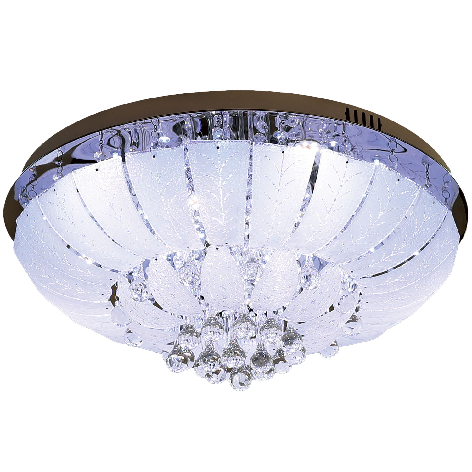 Đèn ốp trần pha lê đổi màu mâm tròn 600mm Venus KD949/13 Đèn ốp trần pha lê đổi màu mâm tròn 600mm Venus KD949/13
