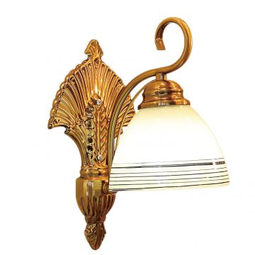 Đèn vách tường kim loại giả đồng chao thủy tinh Venus VR6376/1