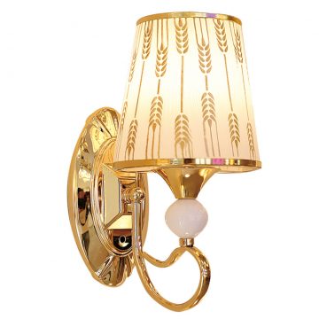 Đèn vách tường kim loại chao vải hoa văn cây lúa Venus VIR2029/1