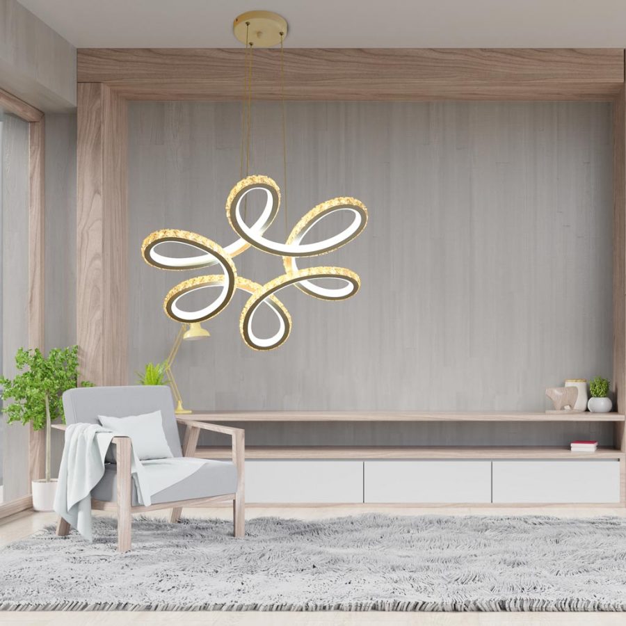 Đèn thả trần LED vòng pha lê độc đáo Venus SCSY11