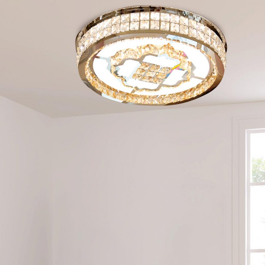 Đèn ốp trần LED pha lê mâm tròn 600mm Venus SH85209