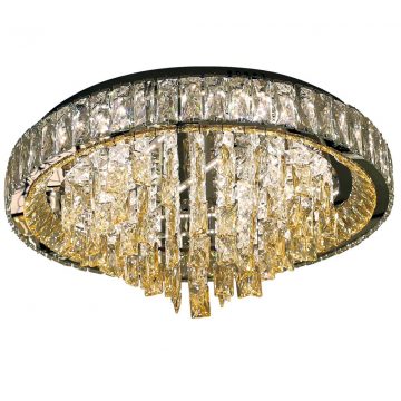 Đèn ốp trần chùm pha lê đổi màu mâm tròn 600mm Venus CR3671R