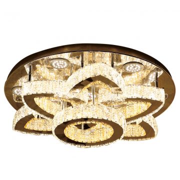 Đèn ốp trần chùm pha lê mâm tròn ngôi sao 600mm Venus VR9976 (80W)