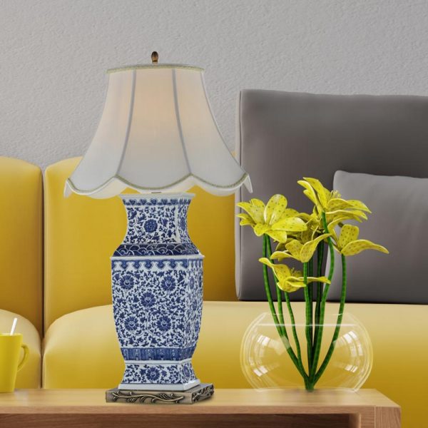 Đèn ngủ để bàn đồng phong cách gốm sứ Nhật Bản Venus 600175-01