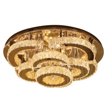 Đèn ốp trần chùm pha lê mâm tròn 600mm Venus VR9130 (80W)