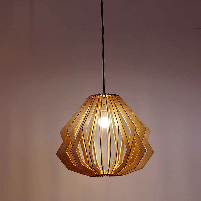 đèn thả gỗ tự nhiên