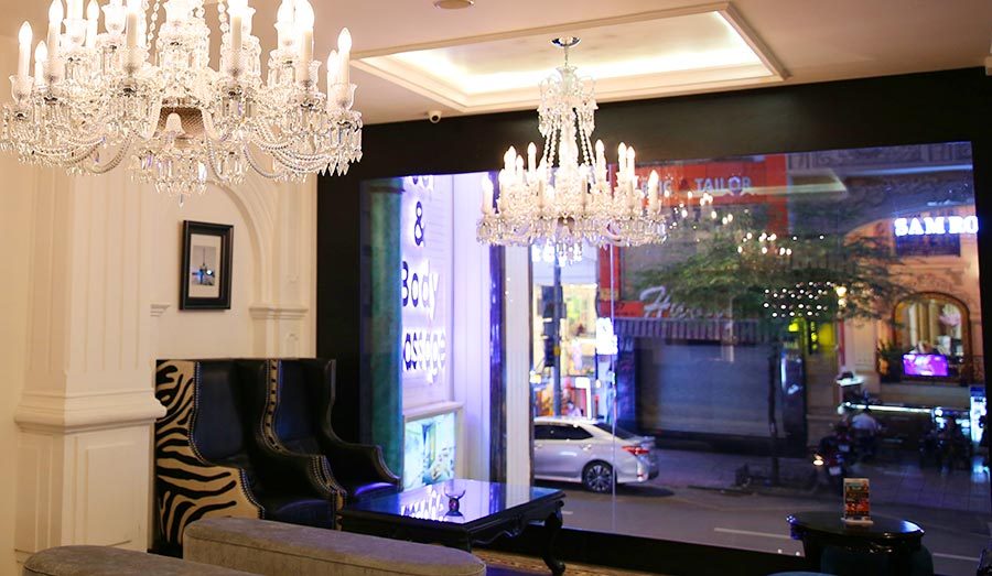 đèn chùm pha lê cho quán cafe tphcm