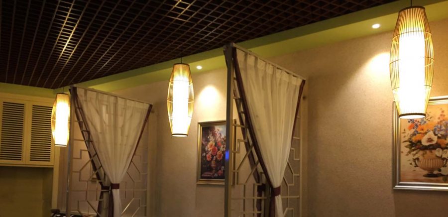 đèn gỗ tre nứa nhà hàng quán cafe