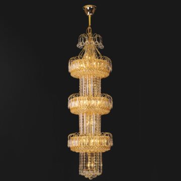 Đèn chùm pha lê nhà hàng 3 tầng Venus 3134