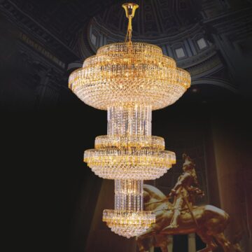 Đèn chùm treo phòng khách – Đèn chùm pha lê quả mâm xôi