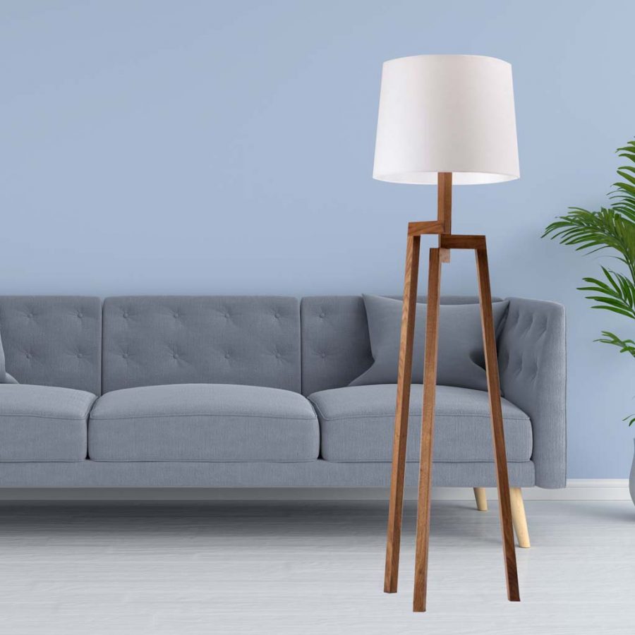 Đèn sàn đứng 3 chân gỗ Venus LD001