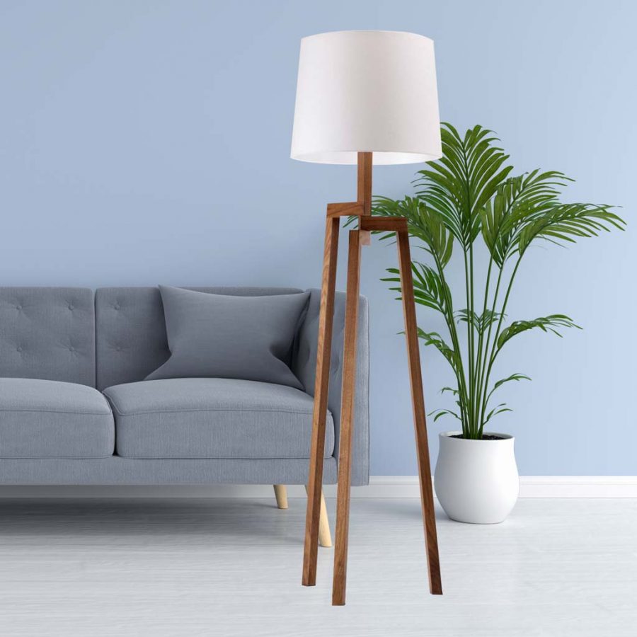 Đèn sàn đứng 3 chân gỗ Venus LD001