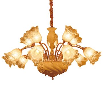 Đèn chùm sứ và thủy tinh cao cấp hình bông hoa 15 tay 1000mm Venus PC9258/10+5