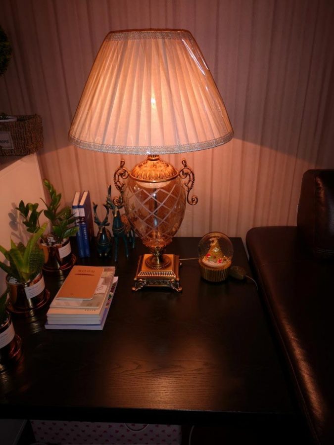 đèn bàn pha lê venus