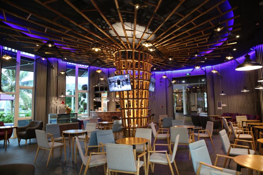 đèn thả trang trí cho quán trà sữa