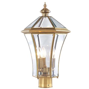 Đèn trụ cổng ngoài trời Đồng khối lập phương 3 bóng Venus 500140-03