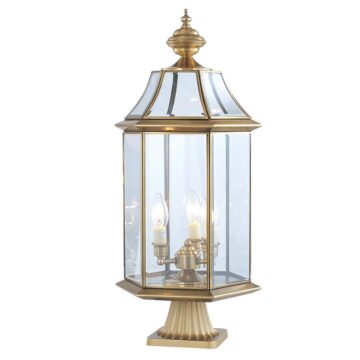 Đèn trụ cổng sân vườn Đồng lồng nến cổ điển Venus 500182-03