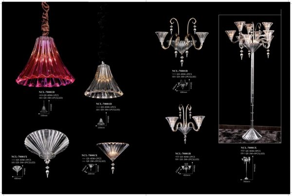 đèn trang trí pha lê phòng khách