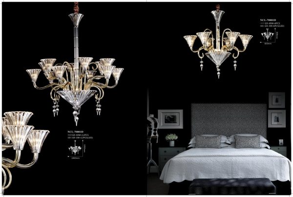 đèn trang trí pha lê phòng khách