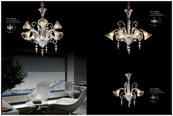 đèn trang trí pha lê phòng khách