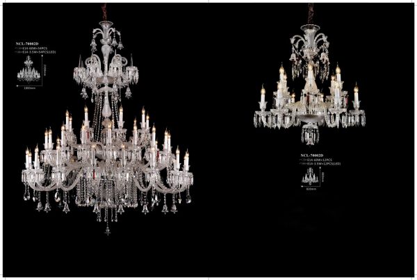 đèn trang trí pha lê phòng khách