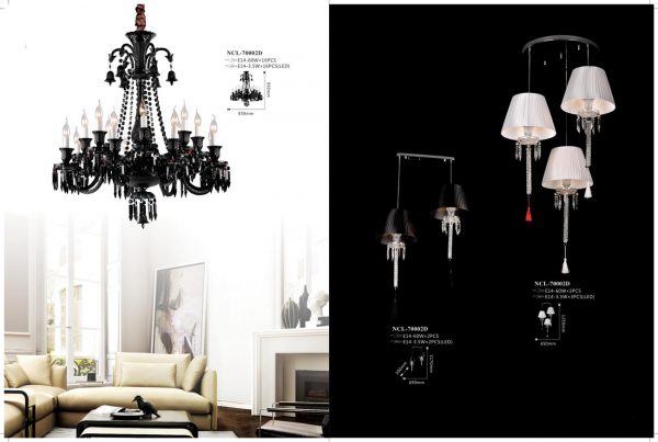 đèn trang trí pha lê phòng khách