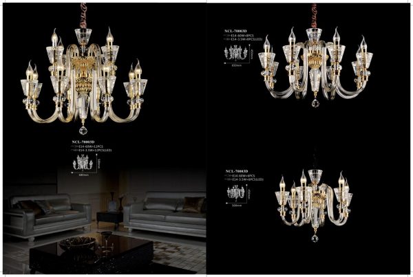 đèn trang trí pha lê phòng khách