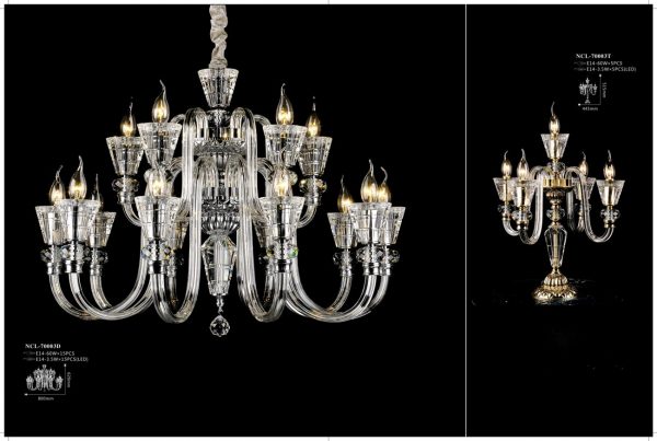 đèn trang trí pha lê phòng khách