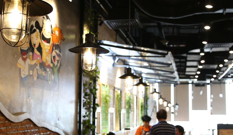 đèn thả trang trí quán cafe